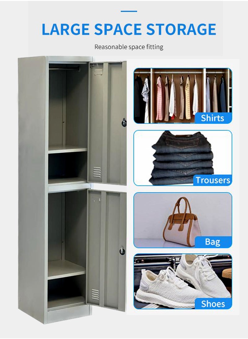 Living - 2 Doors File Cabinet Metal Locker 42*38*180cm - Image 1