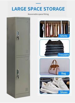 Living 2 Doors File Cabinet Metal Locker 42*38*180cm  - Image 2