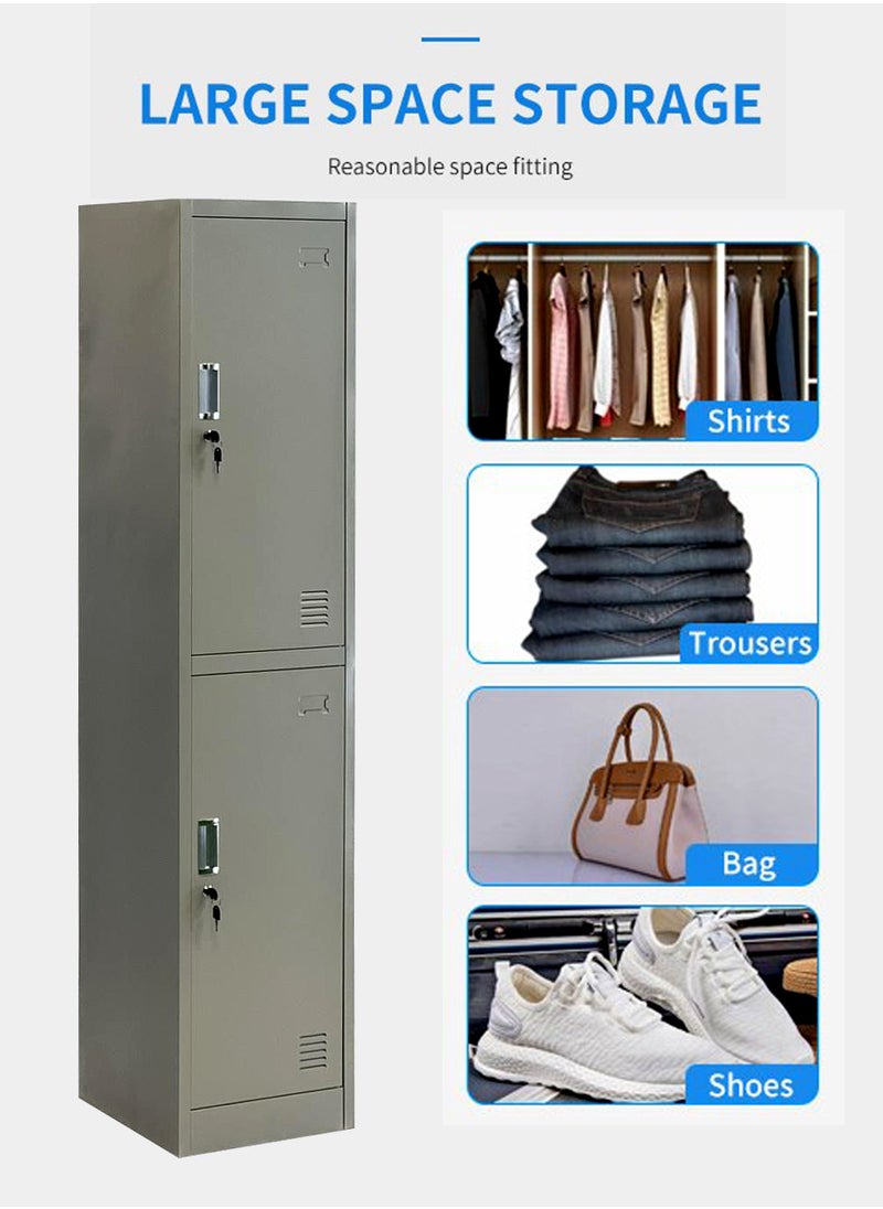 Living - 2 Doors File Cabinet Metal Locker 42*38*180cm - Image 1