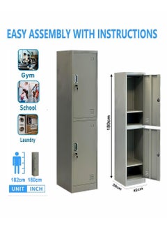 Living 2 Doors File Cabinet Metal Locker 42*38*180cm  - Image 4