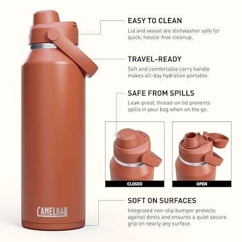 CamelBak Thrive Chug Insulated Stainless Steel Water Bottle Sierra Red, 40oz - Image 2