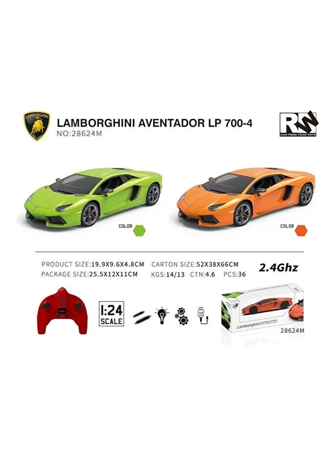 LAMBORGHINI Officially Licensed Lamborghini RC Car 1:24 Scale Toy (Ages 6+) - Image 2