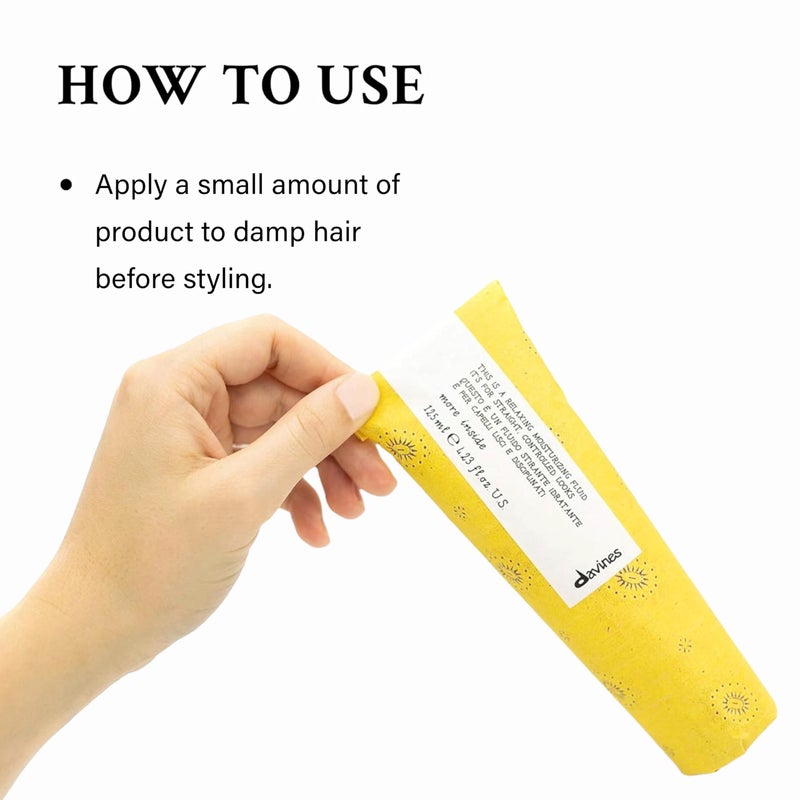 Davines This is a Relaxing Moisturizing Fluid, Heat Protection And Frizz Control For Sleek And Straight Styling, Moisturize With Humidity Control, 4.22 Fl. Oz. - Image 4