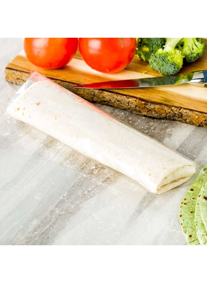 Restaurantware 11.75 Inch Plastic Food Wraps, 100 Pre-Cut Plastic Food Sheets - High Clarity, Heat Sealable, Clear Plastic Food Wrapping Plastic, Puncture-Resistant, For Sandwiches Or Snacks - Image 3