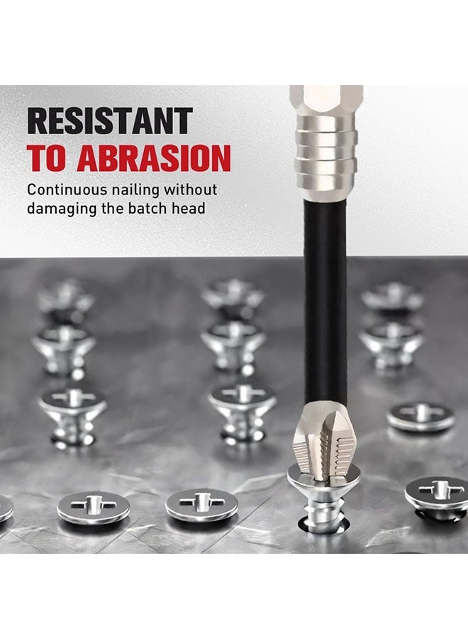 Arabest High Magnetic Screwdriver Drill Bit Set, Strong Magnetic Durability Screwdriver Drill Bit Set, Universal Anti-Slip Magnetic Electric Screwdriver Set, 25 50 65 70 75 90 100 120 150mm (6 Pcs) - Image 4