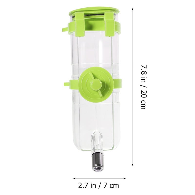 Green Leakproof Hanging Pet Water Bottle Dispenser For Small Dogs Cats Cage Mountable - Image 5