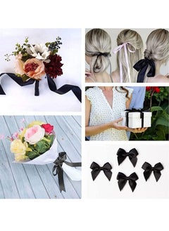 MARKQ Black Satin Ribbon, 38mm x 25yd Fabric Polyester Ribbon for Gift Wrapping Party Favors Wedding Decorations Bow Making Bouquets Sewing Projects & Craft Supplies  - Image 4
