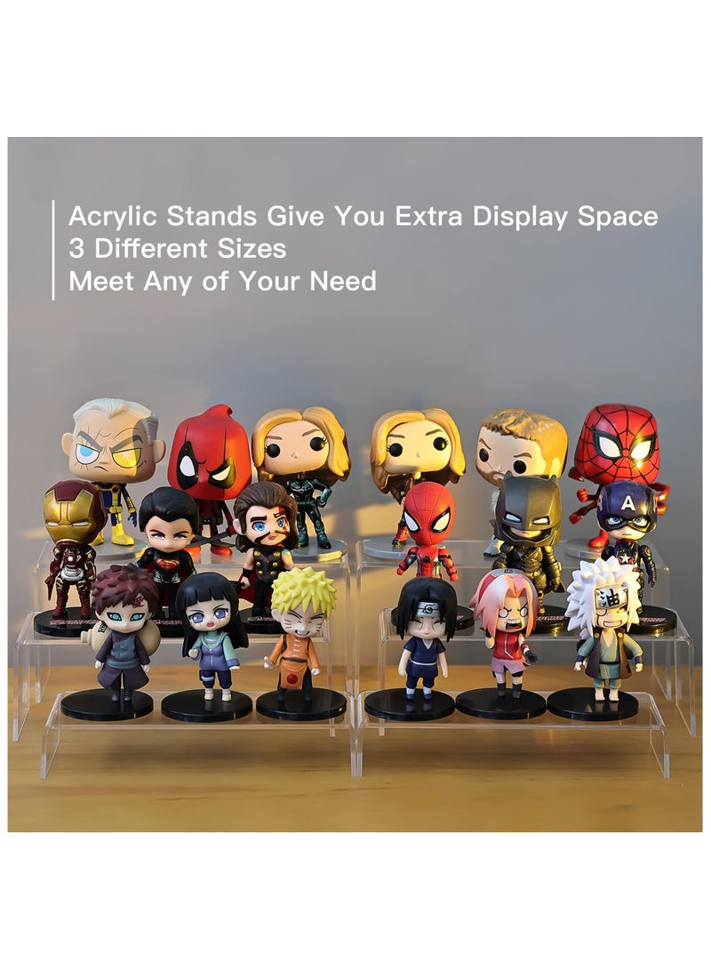 GuRiver 6 pcs Clear Acrylic Showcase Display Risers Dessert and Cupcake Stand Risers for party event shoe Riser Display Organizer Cosmetics Display Riser - Image 2