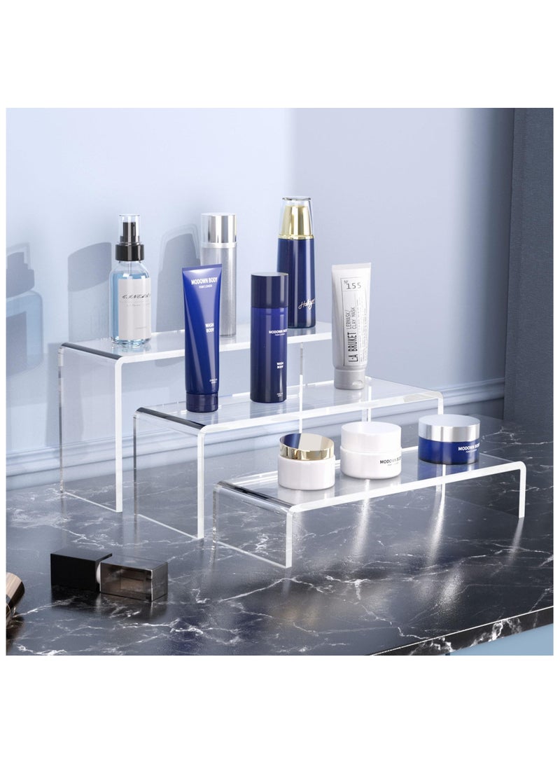 GuRiver 6 pcs Clear Acrylic Showcase Display Risers Dessert and Cupcake Stand Risers for party event shoe Riser Display Organizer Cosmetics Display Riser - Image 3