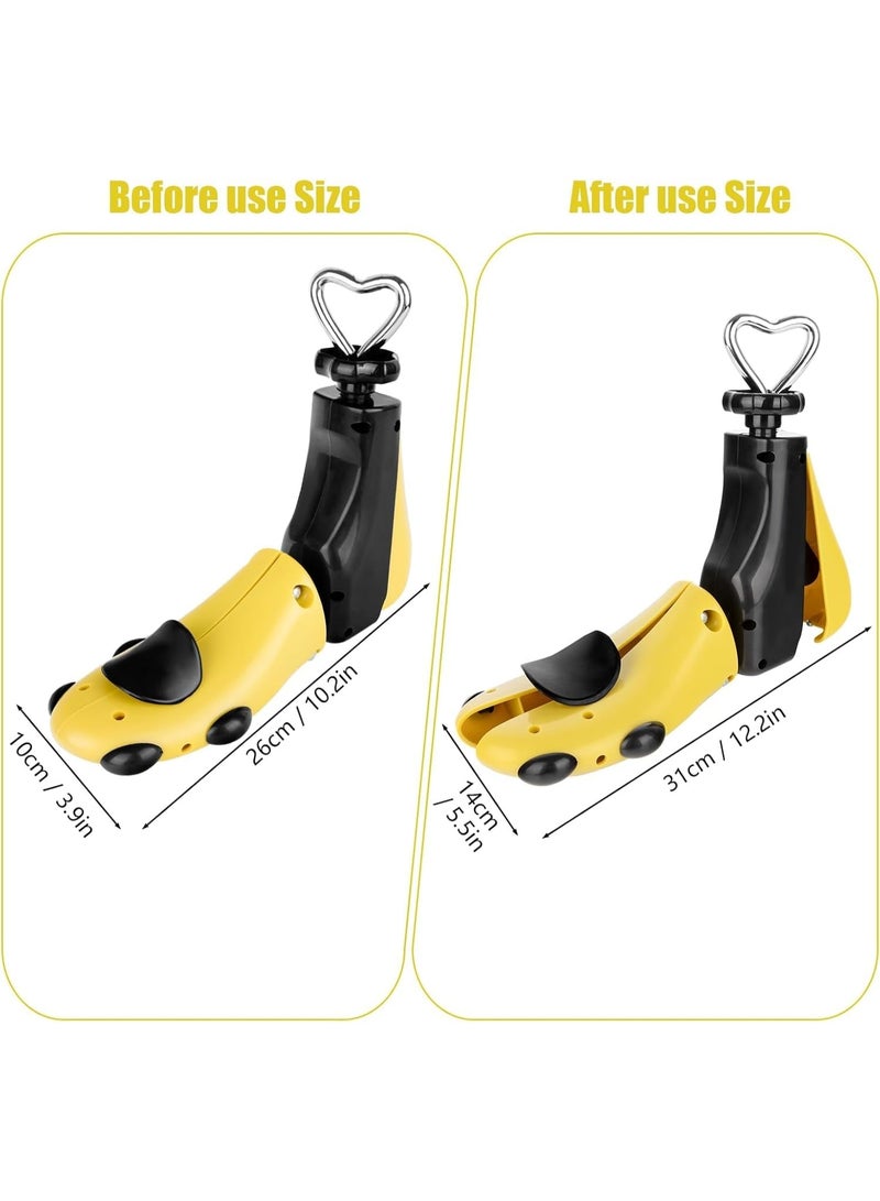 NOSKIN Professional Boot and Shoe Stretcher Set, 4-Way Adjustable, for Women Size 9-15 and Men 8-14, Yellow, 2-Piece - Image 5