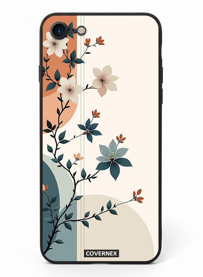 Covernex Apple iPhone 7 Protective Case Cover Printed Featuring Elegant Leafy Branches - Image 2