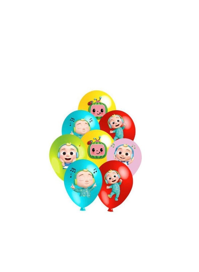 15pcs Cartoon Printed Colorful Balloons For Kids Birthday Party Decor Rainbow Round Cute Them Wedding Birthday Baby Shower Party Decorations - Image 2