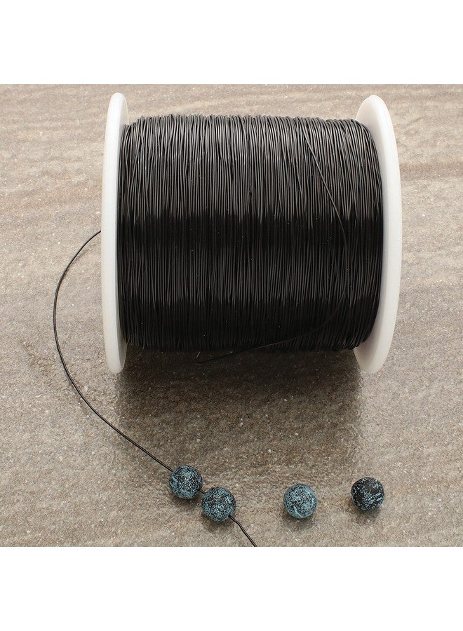 Stretch Magic Bead & Jewelry Cord Strong & Stretchy Easy To Knot Black Color 0.7Mm Diameter 100Meter (328 Ft) Spool Elastic String For Making Beaded Jewelry Bonus Hypo Cement Glue - Image 2