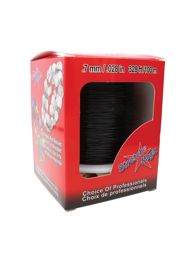 Stretch Magic Bead & Jewelry Cord Strong & Stretchy Easy To Knot Black Color 0.7Mm Diameter 100Meter (328 Ft) Spool Elastic String For Making Beaded Jewelry Bonus Hypo Cement Glue - Image 4