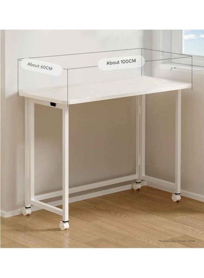 NKX Mobile Foldable Laptop Table Small Standing Desk Rolling Computer table 80*58*75 - Image 3