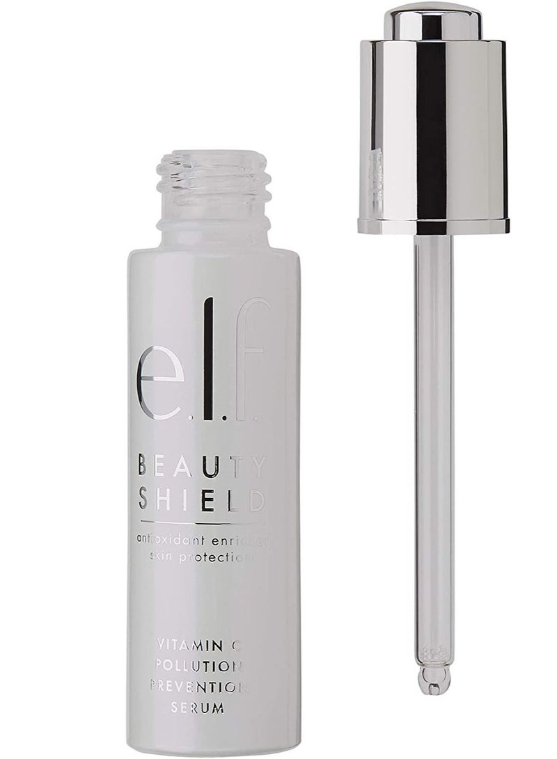 إلف e.l.f. Cosmetics Beauty Shield Vitamin C Pollution Prevention Serum, 0.95 Fl. Ounce, 0.95 Fl Ounce - Image 1