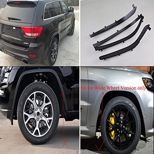 4PCS Fender Wheel Arch Flares Mudguard Front Rear Extensions for 2014-2020 Jeep Grand Cherokee Wide Wheel Version 2015 2016 2017 2018 2019 - Image 3