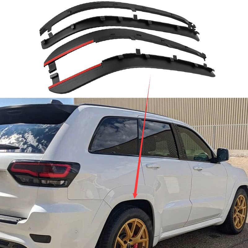 4PCS Fender Wheel Arch Flares Mudguard Front Rear Extensions for 2014-2020 Jeep Grand Cherokee Wide Wheel Version 2015 2016 2017 2018 2019 - Image 1