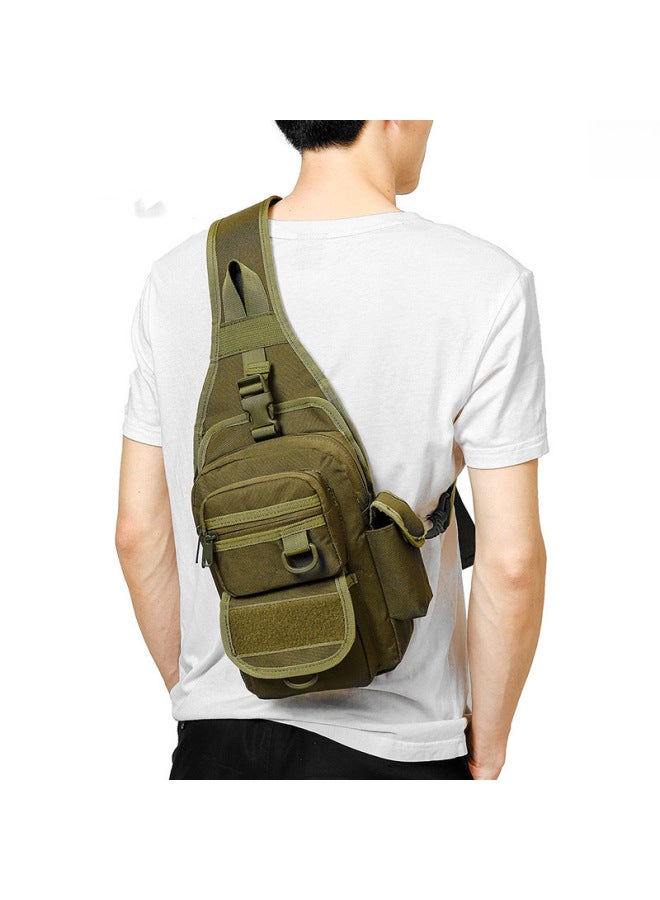 Generic Spot Super Saddle Bag Tactical Single Shoulder Double Shoulder Chest Bag Large Saddle Bag Waterproof Oxford Cloth Camo Photography Crossbody Bag-Color:Mud-Capacity:Below 10L  - Image 5