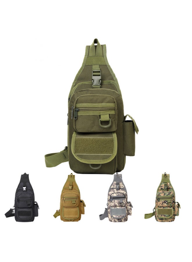 Generic Spot Super Saddle Bag Tactical Single Shoulder Double Shoulder Chest Bag Large Saddle Bag Waterproof Oxford Cloth Camo Photography Crossbody Bag-Color:Mud-Capacity:Below 10L  - Image 1