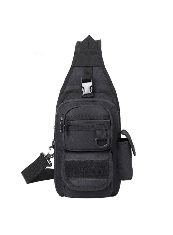 Generic Spot Super Saddle Bag Tactical Single Shoulder Double Shoulder Chest Bag Large Saddle Bag Waterproof Oxford Cloth Camo Photography Crossbody Bag-Color:Mud-Capacity:Below 10L  - Image 3