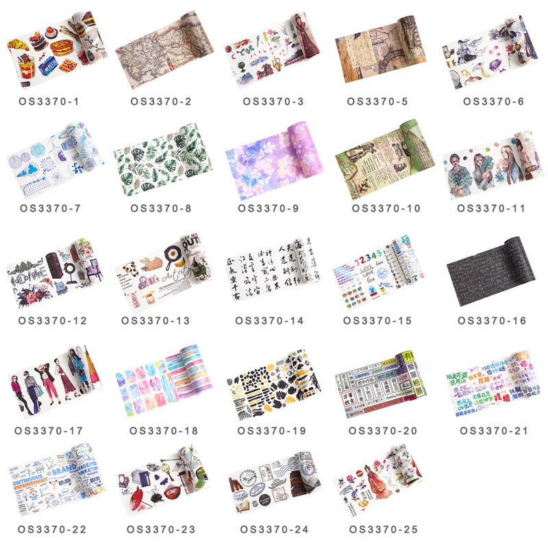 Cute Washi Tape 100mm Wide Colorful Decorative Masking Tape Roll Adhesive Sticker Stationery Supplies for DIY Craft Scrapbooking Journal Diary Photo Gift Box Card Planner Decoration - Image 3