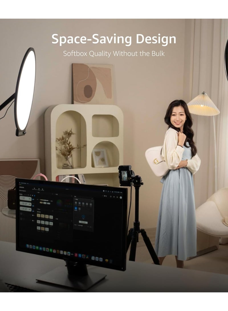 أبتشر عدة Amaran Verge Max (أبيض) | حل إضاءة RGB متكامل للبث وصناع المحتوى وإعدادات المكتب | تحكم كامل بالألوان مع تكامل التطبيق - Image 5