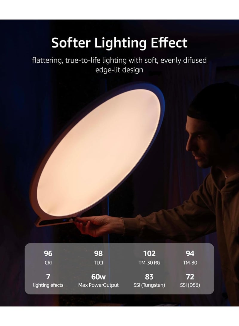 أبتشر عدة Amaran Verge Max (أبيض) | حل إضاءة RGB متكامل للبث وصناع المحتوى وإعدادات المكتب | تحكم كامل بالألوان مع تكامل التطبيق - Image 3