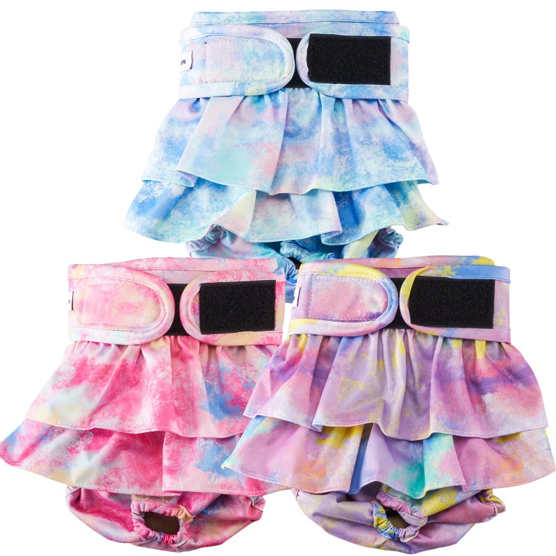 VUNCESSIN Reusable Dog Diapers Female Washable, Premium Doggie Diaper for Dogs, Pack of 3, Highly Absorbent Extra Large Dog Diaper for Heat, Incontinence and Puppy Training(XL) - Image 1