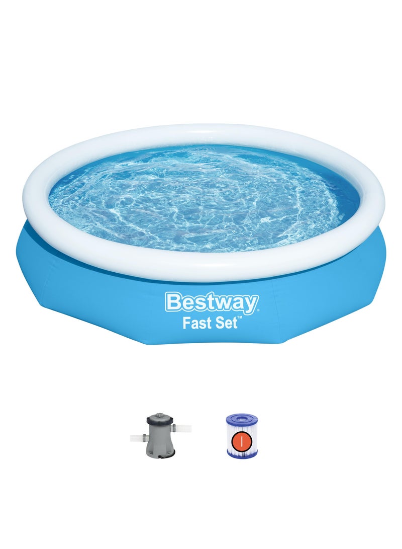 Bestway Inflatable Pool Set 305x66cm | Easy-to-assemble, no-tool set up | Family Swimming Pool | Above Ground Pool | Backyard Pool | Summer Fun with Friends and Family - Image 5