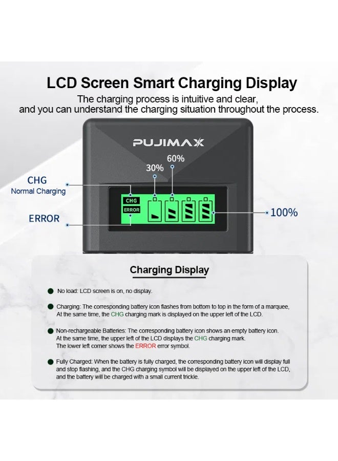 Pujimax 4-Slot Intelligent Battery Charger for AA and AAA Batteries - Image 3