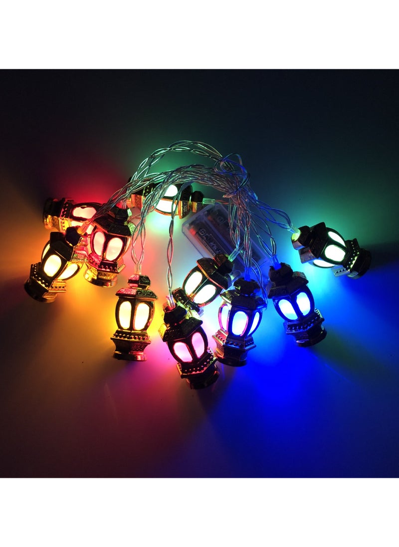 VUCATIN 20 LED Fairy Lights Ramadan String Lights Eid Kerosene Lantern String Light Ramadan Lantern String Light Eid Decorations Ramadan String Lights for Eid Party Outdoor String Lights 9.84 ft (Color)  - Image 1