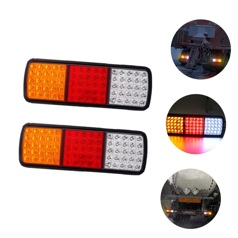 2 Pack Waterproof 12V LED Trailer Tail Lights Red Yellow White For Trucks RVs Boats - Image 5