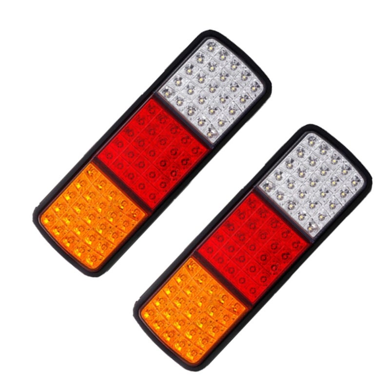 2 Pack Waterproof 12V LED Trailer Tail Lights Red Yellow White For Trucks RVs Boats - Image 2