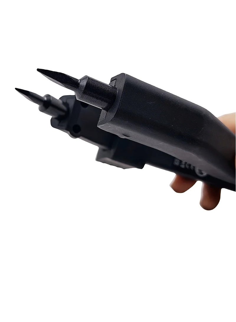 Estelle أداة تمديد الشعر، موصل شعر متعدد الوظائف قابل للتعديل بدرجة حرارة، كماشة تمديد شعر ذكية صغيرة بطرف تسخين، أداة ربط الكيراتين لتمديد الشعر، (أسود) - Image 2