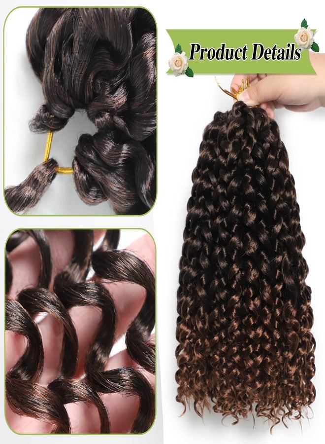 VIOLET 10Inch Gogo Curl Crochet Hair 8Packs Water Wave Crochet Hair Short Beach Curly Crochet Hair for Women Ombre Crochet Hair Extensions(10 Inch, Packs of 8, T30) - Image 4