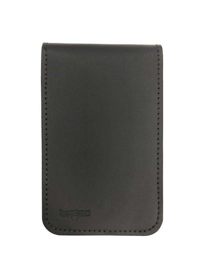 Boston Leather Memo Pad Cover & Holder, 3.5-Inch X 5.5-Inch Pocket Notebook Cover Only black - Image 2