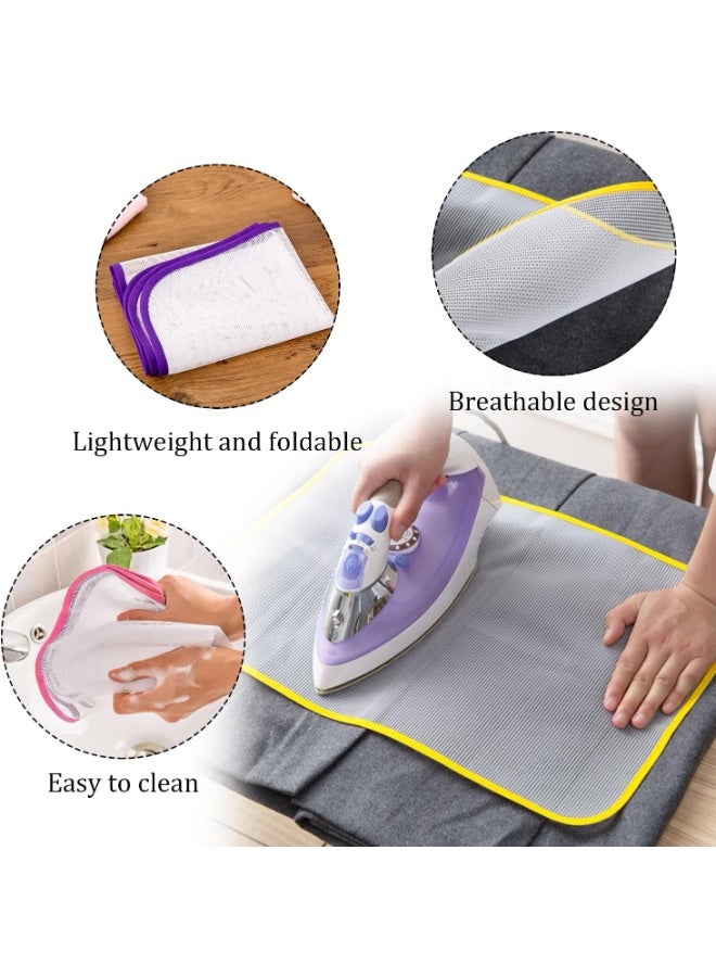 SUNSAR 7pcs Mesh Ironing Cloth, 40 x 60cm Protective Ironing Scorched Mesh, Ironing Heat Resistant Ironing Pad, Ironing Protective Pad to avoid ironing damage and clothes glowing, random color - Image 3