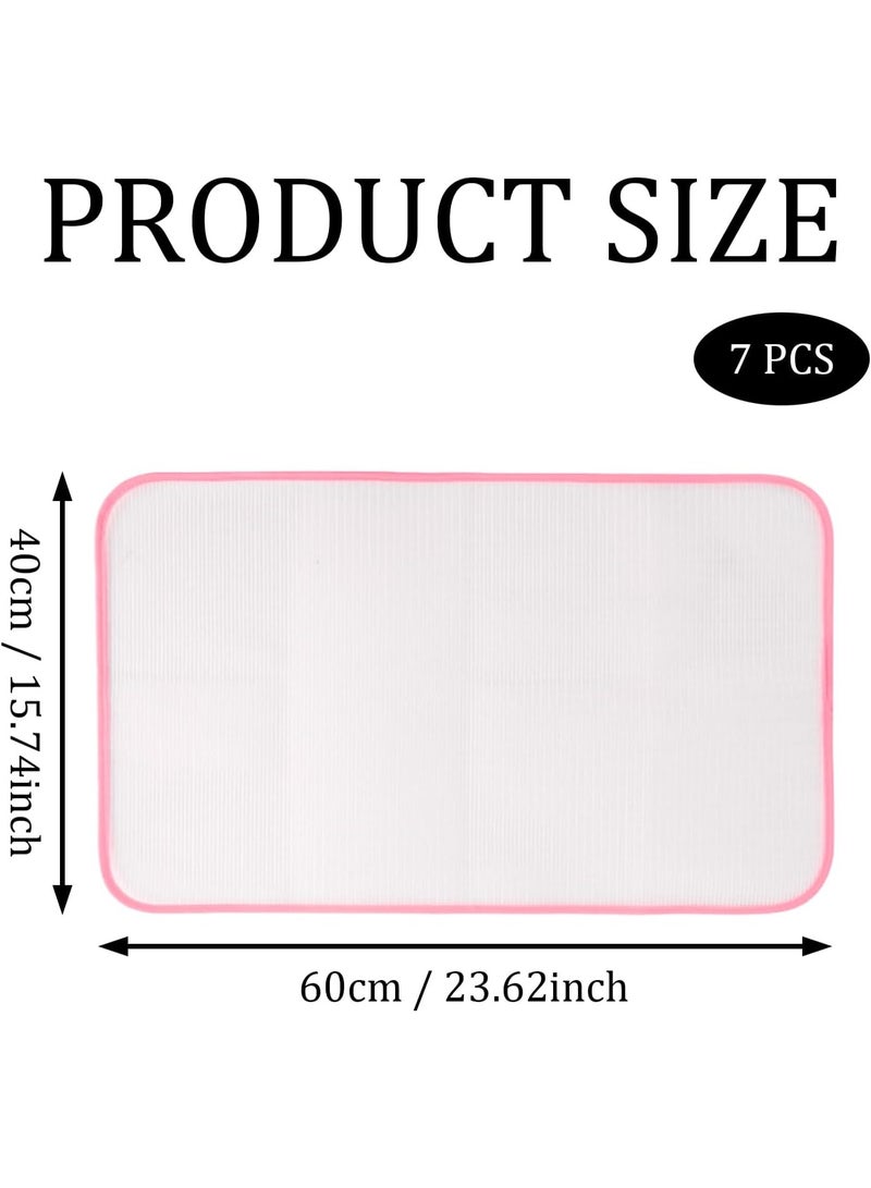 SUNSAR 7pcs Mesh Ironing Cloth, 40 x 60cm Protective Ironing Scorched Mesh, Ironing Heat Resistant Ironing Pad, Ironing Protective Pad to avoid ironing damage and clothes glowing, random color - Image 2