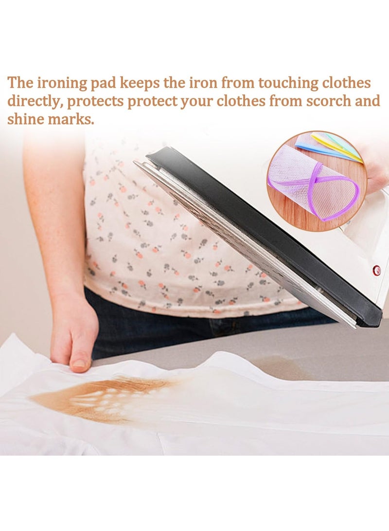 SUNSAR 7pcs Mesh Ironing Cloth, 40 x 60cm Protective Ironing Scorched Mesh, Ironing Heat Resistant Ironing Pad, Ironing Protective Pad to avoid ironing damage and clothes glowing, random color - Image 4