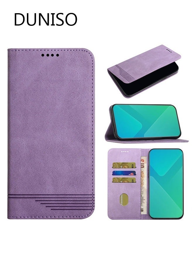 DUNISO For iPhone 14 Pro Max 6.7" Leather Wallet Case, Business Flip Case with RFID Blocking, Folio Cover with 4 Credit Card Holder, Shockproof Case with Stand, Flip Cover for Apple 14 Pro Max 5G Phone Case - Image 1