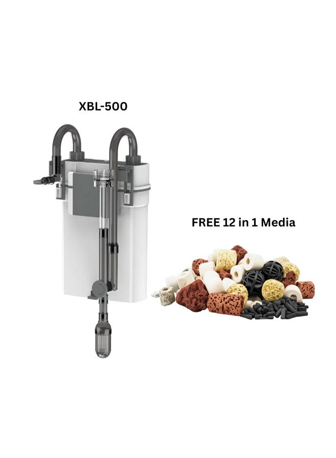 SUNSUN XBL-500 External Hang-On Aquarium Filter with FREE 12-in-1 Biological Filter Media Set - 500g - Image 1