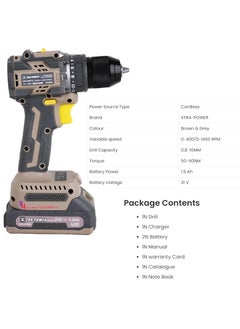 Malfah Enterprises Malfah Cordless Screwdriver Drill Impact Drill Machine Variable Speed Led Light Multi Function Drill Brushless Drill XPCDM13  - Image 3