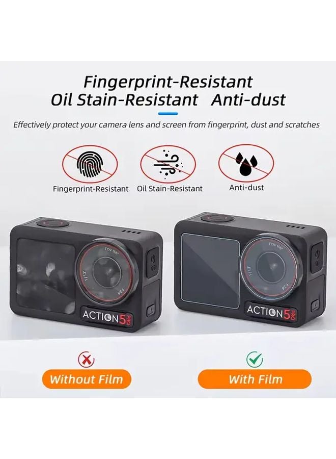 DJI Osmo Action 5 Pro واقي شاشة زجاج مقوى 9H مقاوم للخدش - Image 4