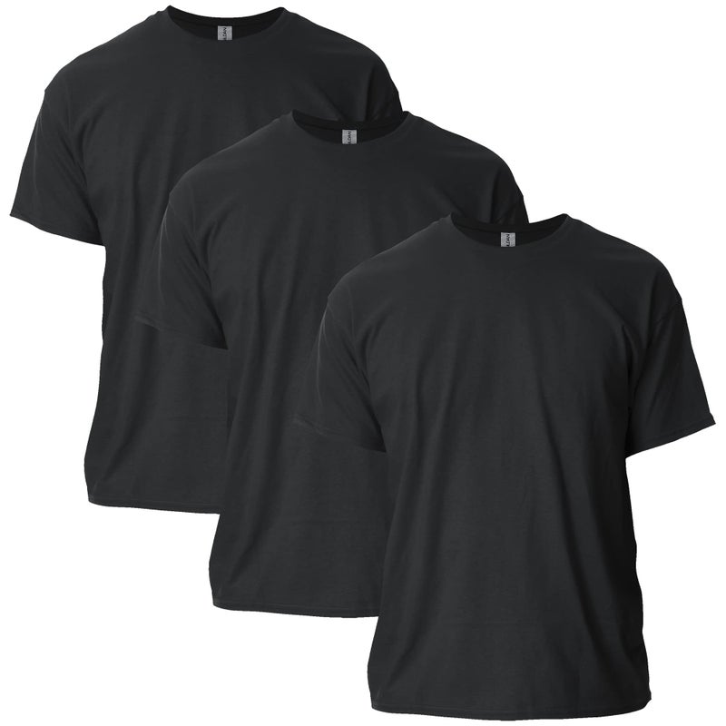 Gildan Adult Ultra Cotton T-Shirt, Style G2000, Multipack, Black (3-Pack), 3X-Large - Image 1