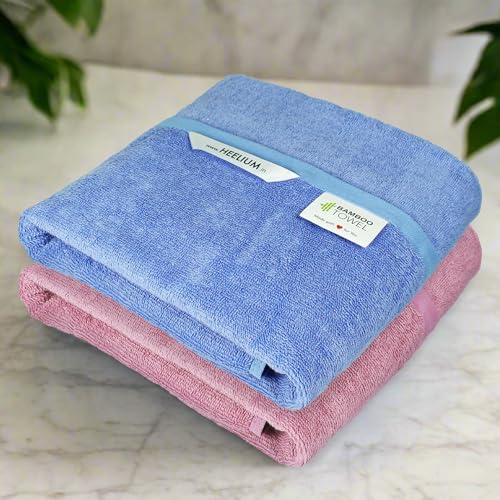HEELIUM Bamboo Bath Towel | 3X Softer & Quick Drying | 400 GSM -140 X 70 Cm - Image 1