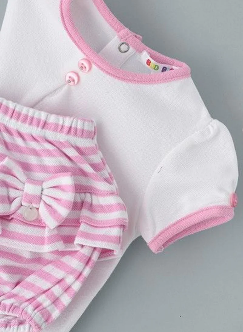 Boo Boo Infant Top With Striped Bloomer