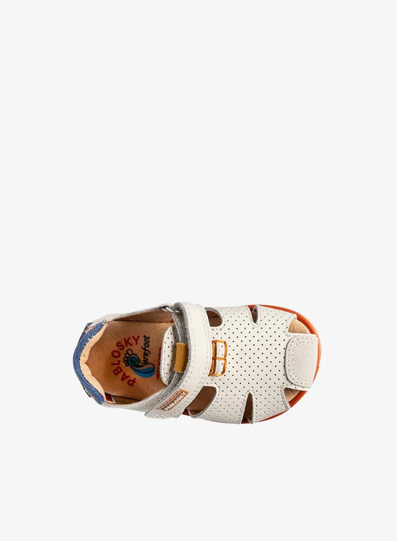 Pablosky Sandals With Hook & Loop Closure, Perforated Design
