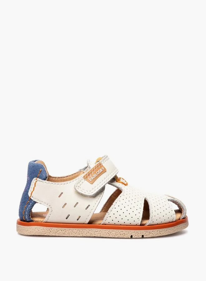 بابلوسكي Sandals With Hook & Loop Closure, Perforated Design