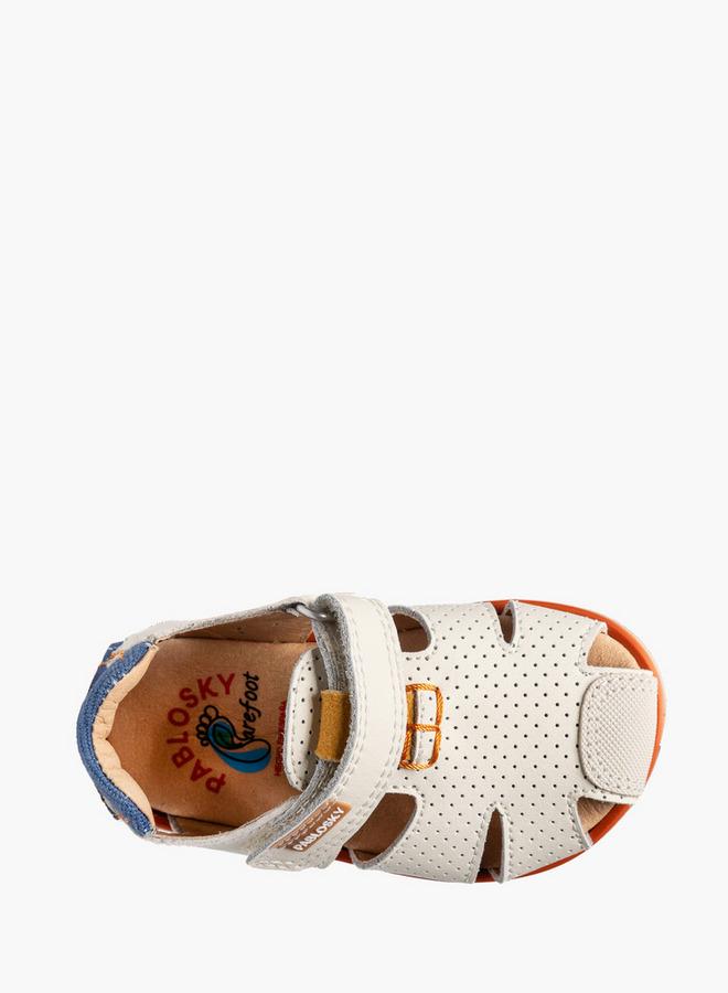 Pablosky Sandals With Hook & Loop Closure, Perforated Design - Image 4
